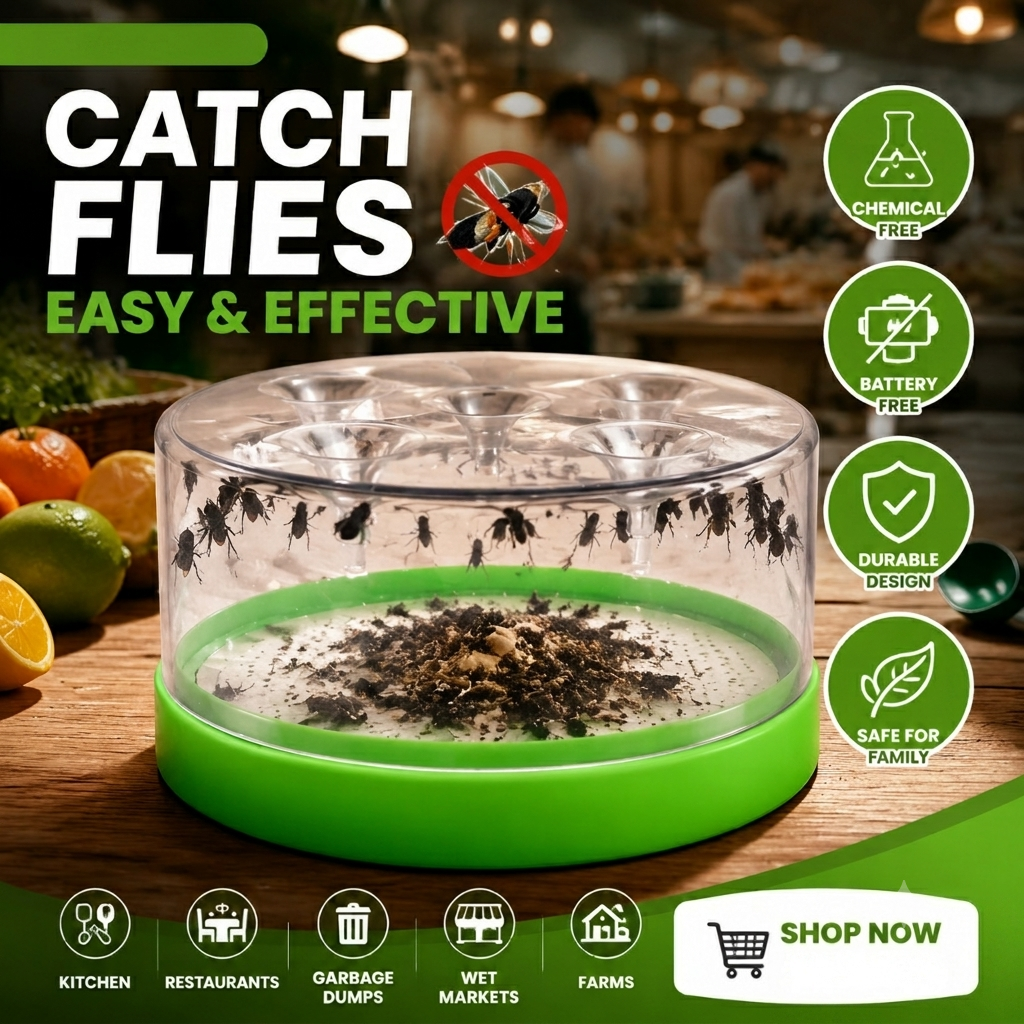 Keep Flies Away Naturally No Electricity, No Toxic Sprays, Reusable Design!