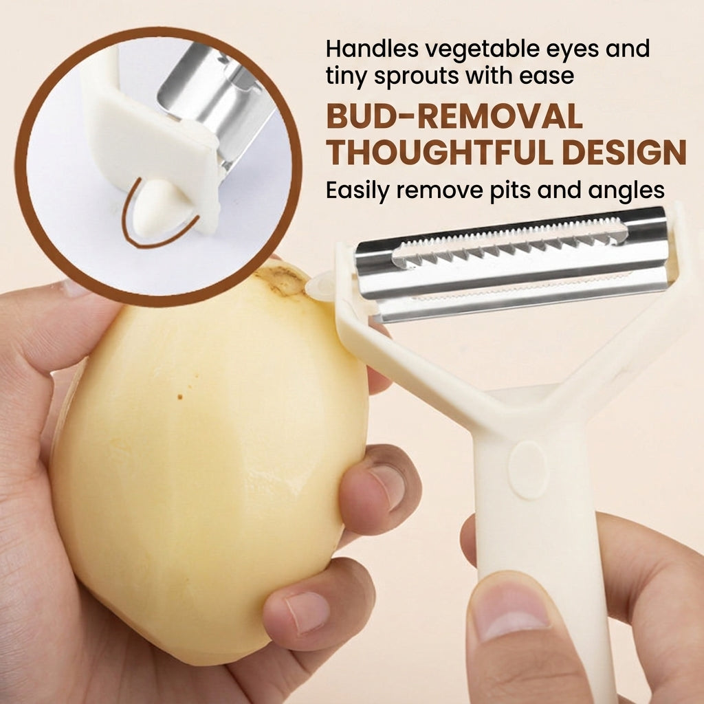 Dual-Style Rotatable Stainless Steel Blade Vegetable & Fruit Peeler Set