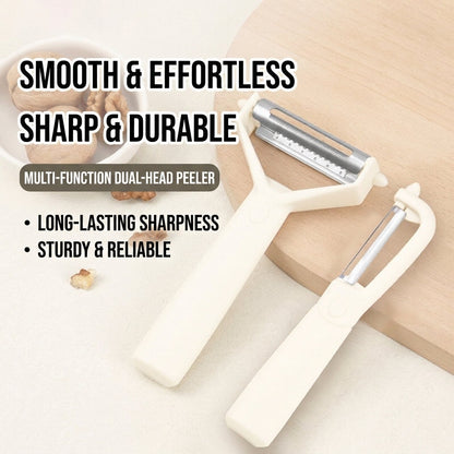 Dual-Style Rotatable Stainless Steel Blade Vegetable & Fruit Peeler Set