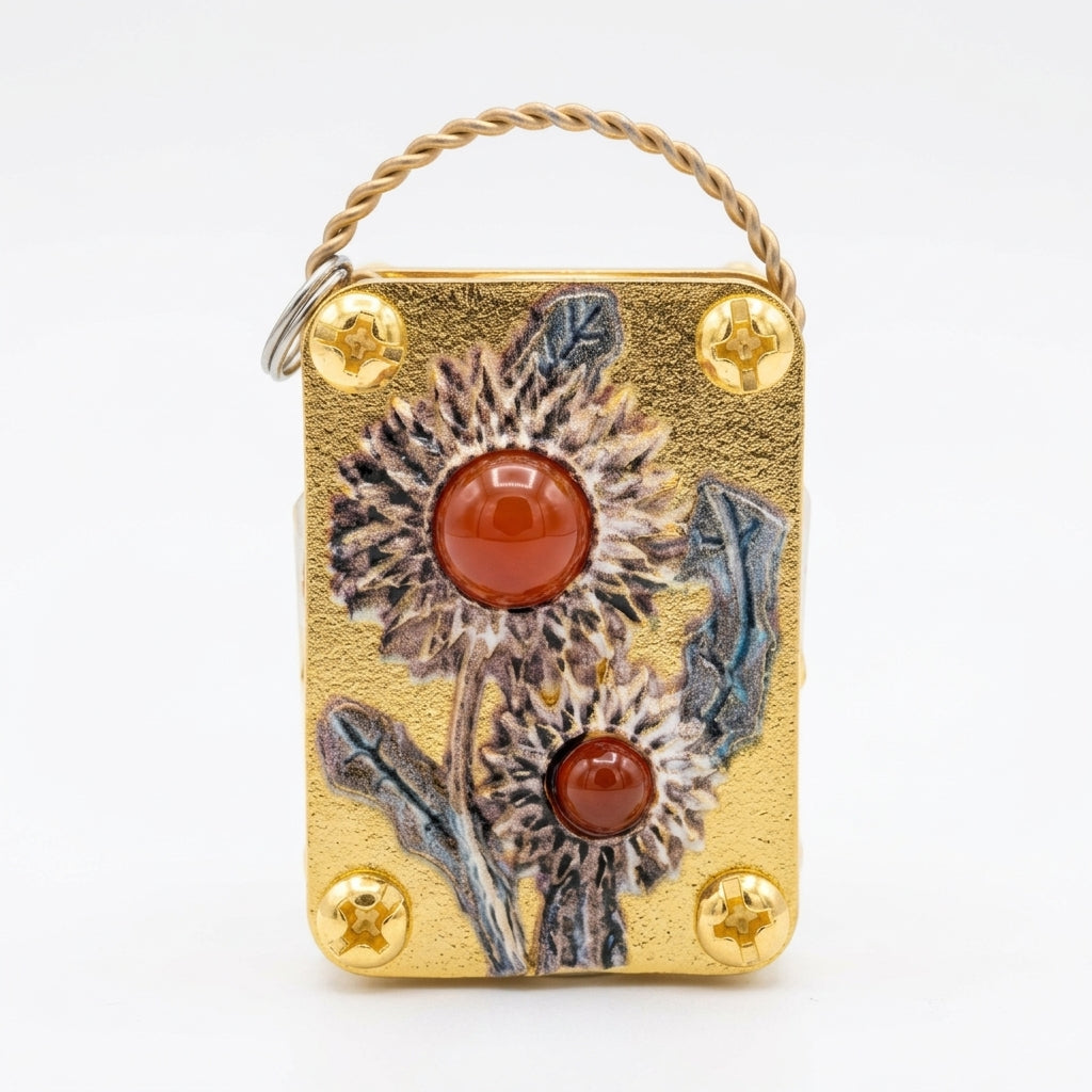 Mini Brass Flower Press Pocket-Sized Botanical Keepsakes