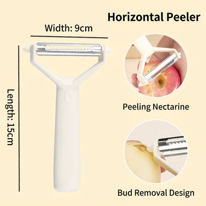 Dual-Style Rotatable Stainless Steel Blade Vegetable & Fruit Peeler Set