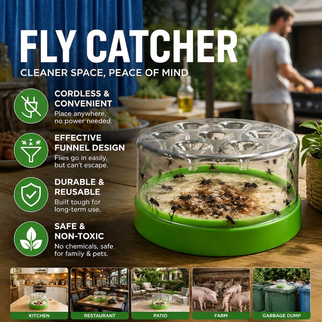 Keep Flies Away Naturally No Electricity, No Toxic Sprays, Reusable Design!