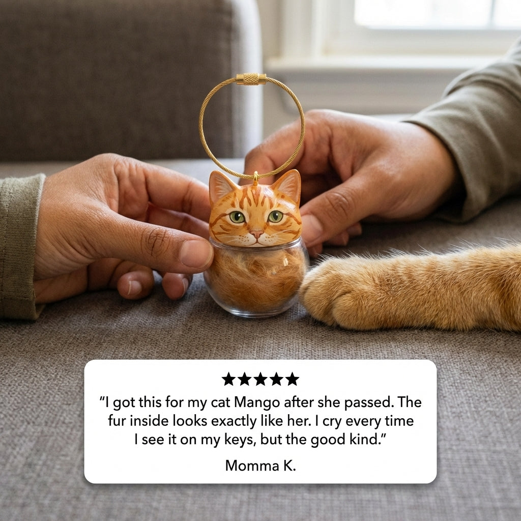 Pet Hair Keepsake Keychains