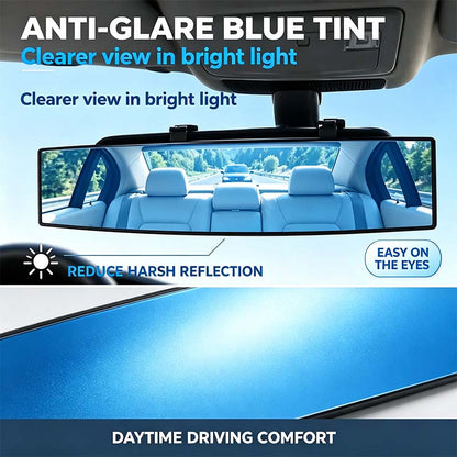 HD Convex Panoramic Rearview Mirror, Clip-On Car Interior Mirror