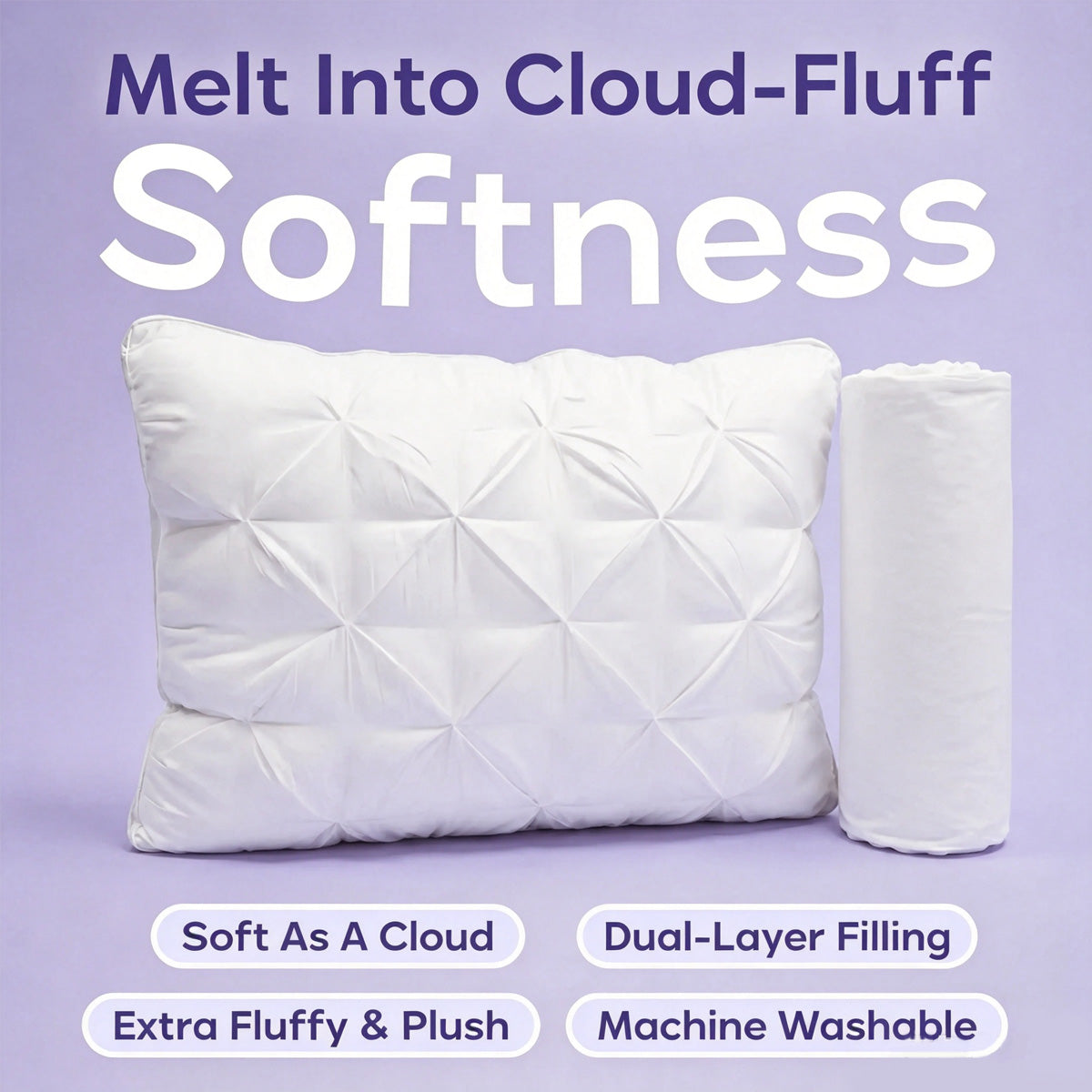 Plush Breathable Bed Pillow
