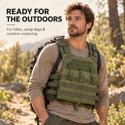 Lightweight Adjustable Utility Vest Outdoor Multi-Pocket Chest Bag