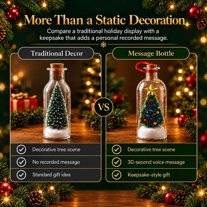 🎄Voice Recordable Ornament Glass Christmas Tree 🎁