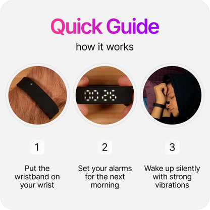 Silent Vibration Alarm & Fitness Band