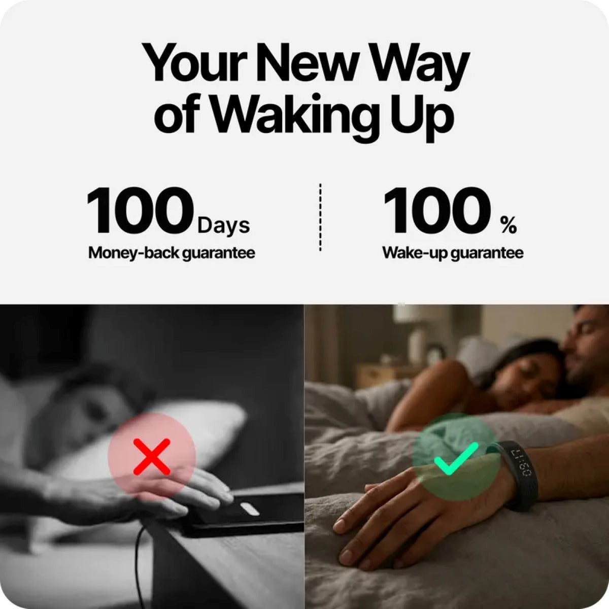 Silent Vibration Alarm & Fitness Band