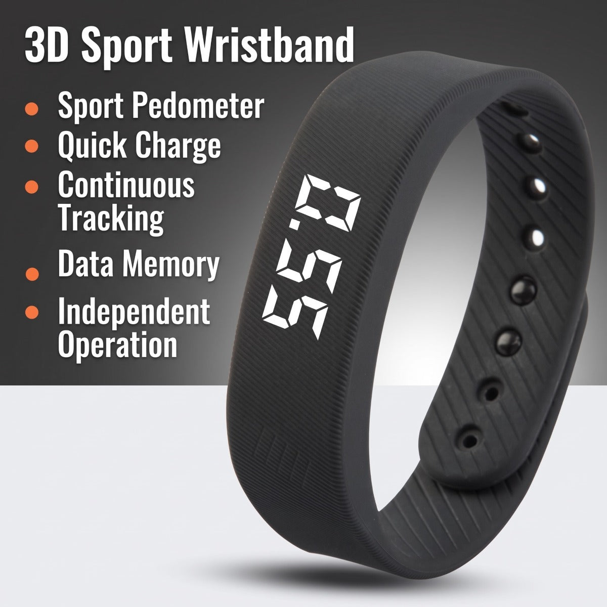 Silent Vibration Alarm & Fitness Band