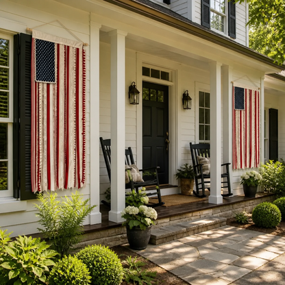 Lighted American Flag Banner