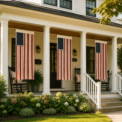 Lighted American Flag Banner