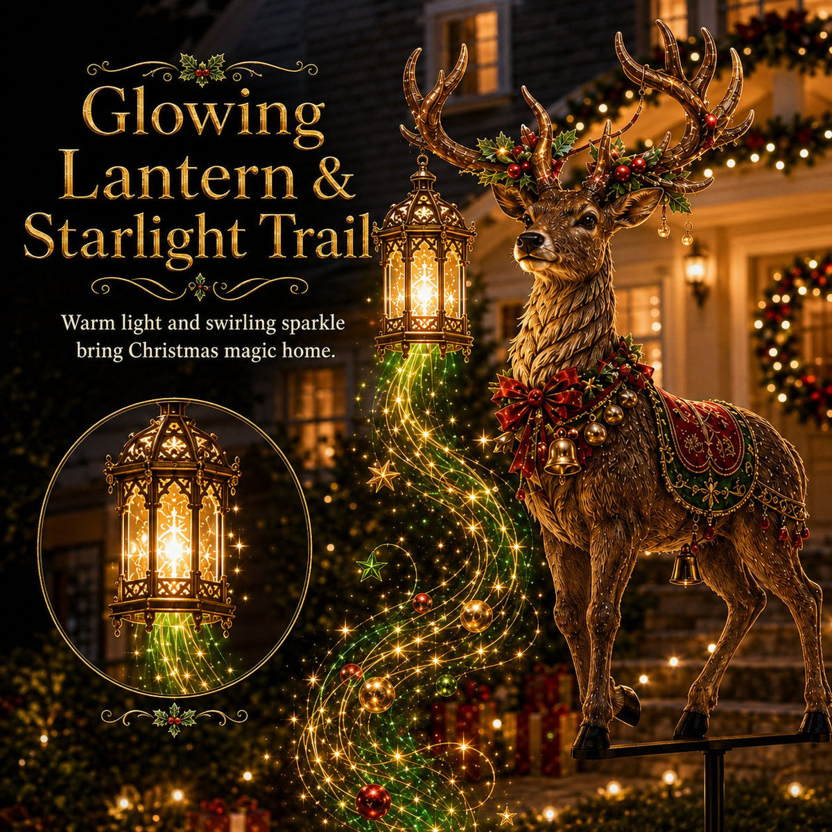 huge! Light-Up Christmas Reindeer Yard Stake