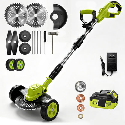21V 3-in-1 Cordless String Trimmer, Edger & Mini Mower 2 Batteries Included