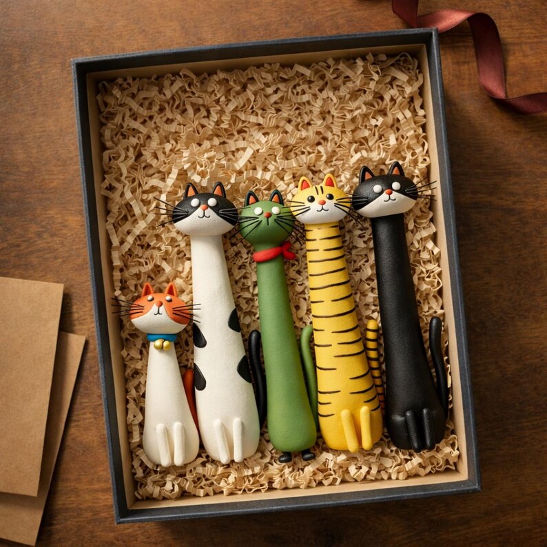 Handcrafted Quirky Cat Vase