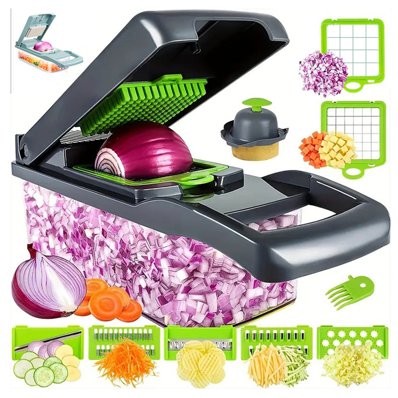 16-in-1 Premium Veggies Chopper Effortless Vegetable & Fruit Preparation for Your Kitchen