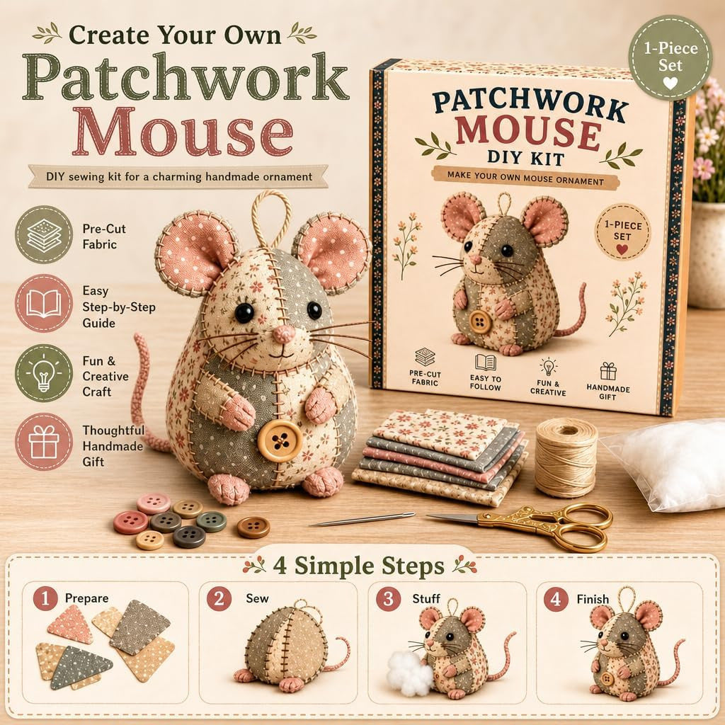 2026 - Patchwork Mouse DIY Kit