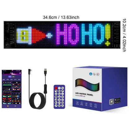 Smart LED Pixel Car Display App-Controlled Custom Text, Colors & Animations!