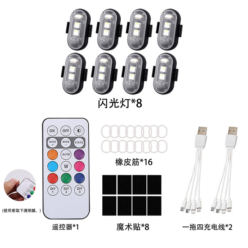 RGB Led Aircraft Strobe Light Remote Wireless