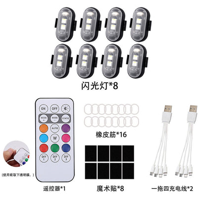 RGB Led Aircraft Strobe Light Remote Wireless