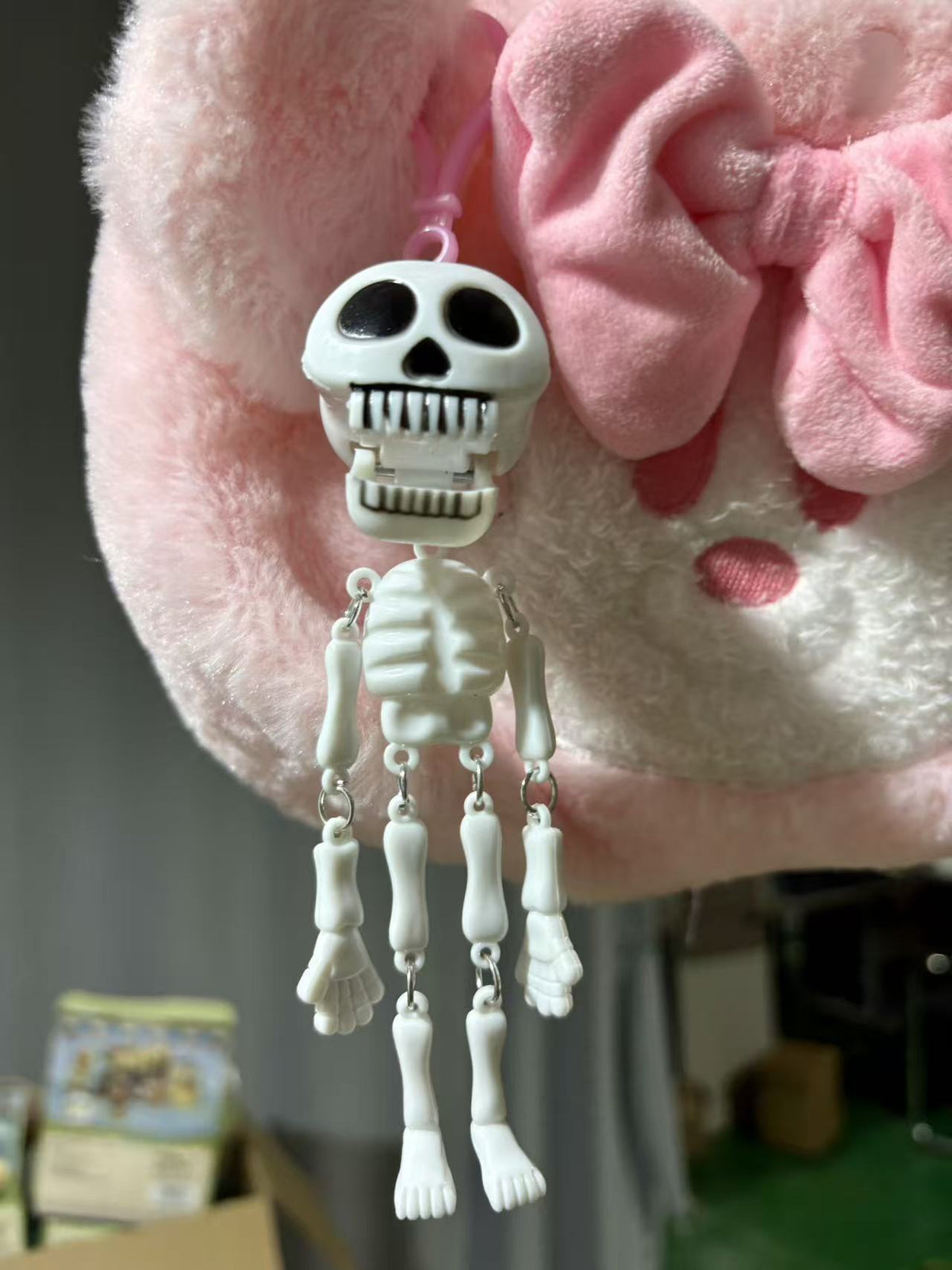 Pull-String Skeleton Keychain | Viral Funny Skull Keychain