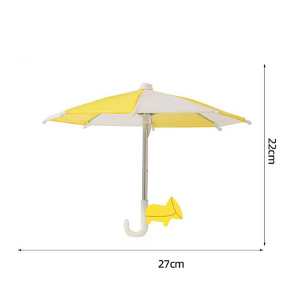 Protection Phone Umbrella for Sun Universal Adjustable Piggy Suction Cup Phone Stand with Sun Shade Cover