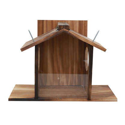 Wooden Squirrel Feeder