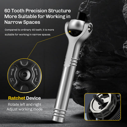40-in-1 Magnetic Mini Ratchet Screwdriver Set for Tight Spaces