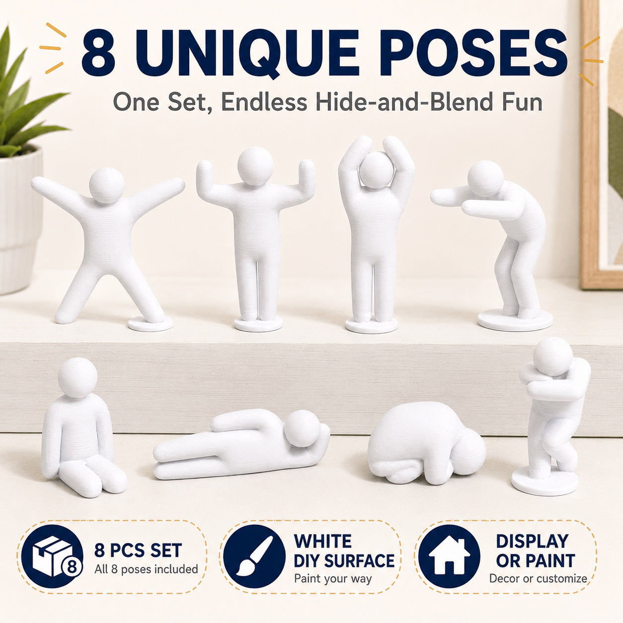 Paintable Chameleon Figures