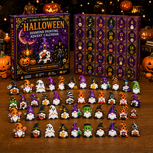 31 Days of Gnome Surprises Halloween Diamond Painting Advent Calendar!