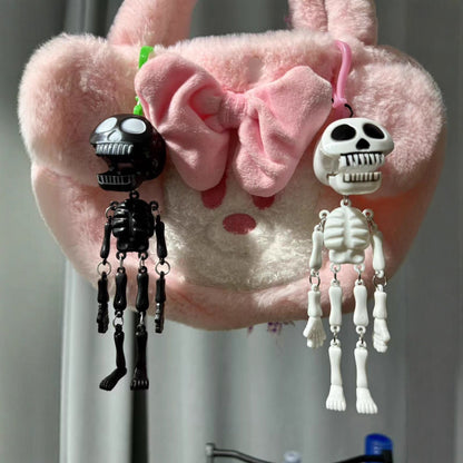 Pull-String Skeleton Keychain | Viral Funny Skull Keychain