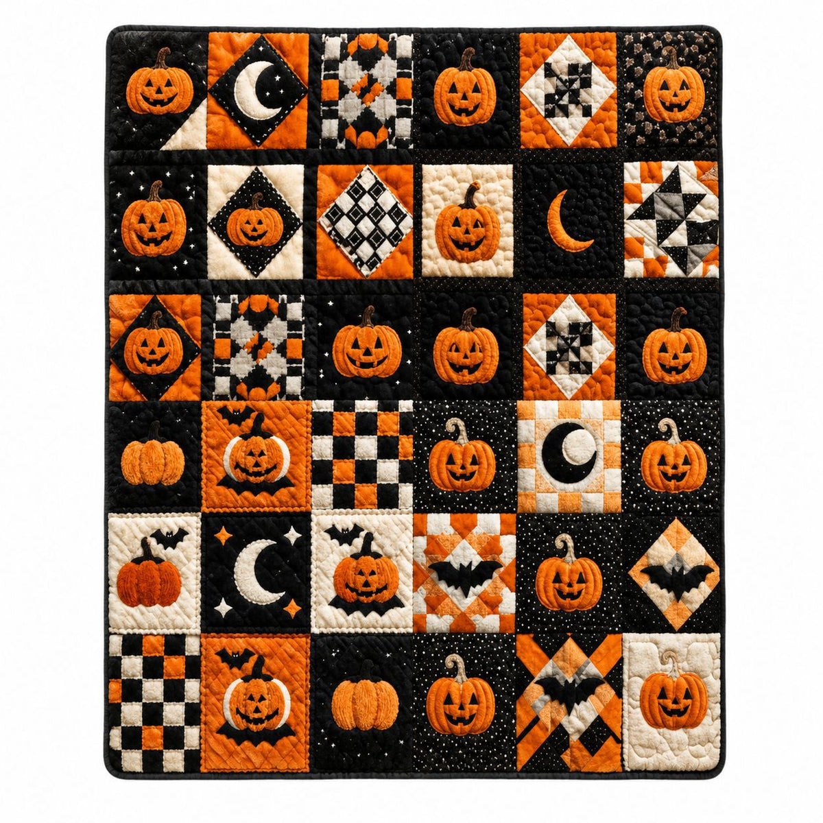 Halloween Pumpkin Ghost Blanket Cozy Spooky Throw for Fall Movie Nights, Sofa & Bed