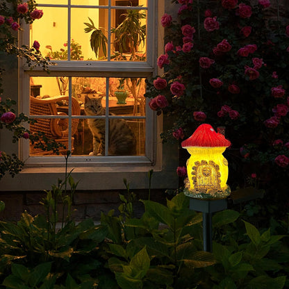 Solar Mushroom Cottage Light