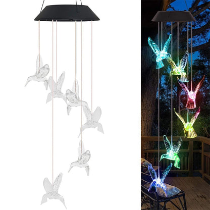Solar Hummingbird Wind Chime
