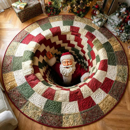Halloween 3D Bottomless Illusion Rug Skeleton Pit Non-Slip Crystal Velvet Mat
