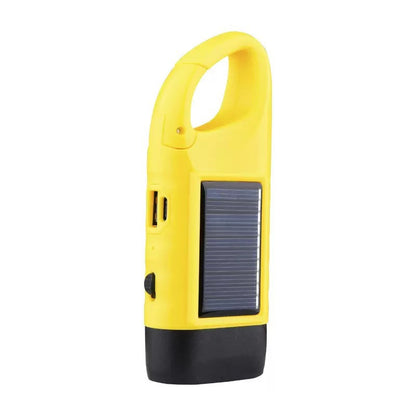 Solar Hand Crank Emergency Flashlights USB-C Rechargeable Outdoor Lights