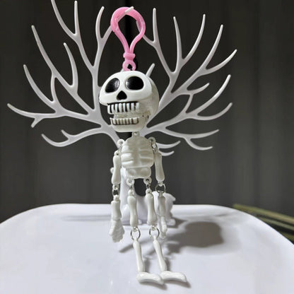 Pull-String Skeleton Keychain | Viral Funny Skull Keychain