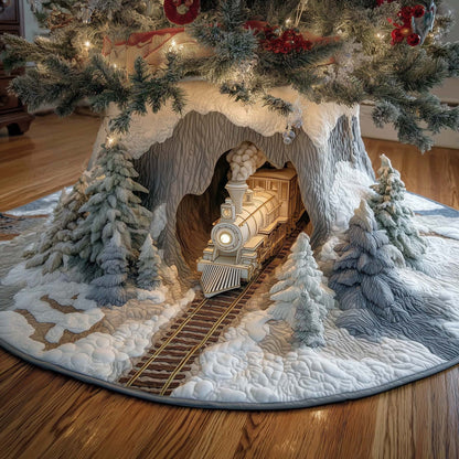 3D Optical Illusion Christmas Tree Skirt
