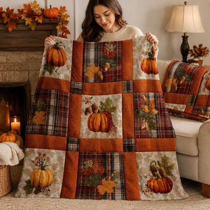 Halloween Pumpkin Ghost Blanket Cozy Spooky Throw for Fall Movie Nights, Sofa & Bed