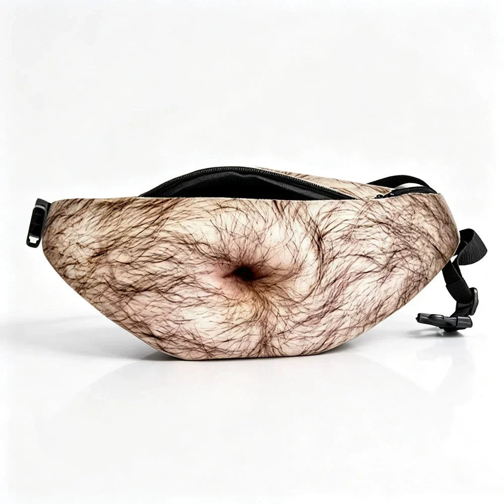 Realistic Beer Belly Fanny Pack Funny Hidden Waist Bag & Gag Gift