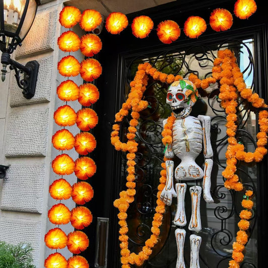 SPECIAL! Artificial Marigold Flower LED String Lights