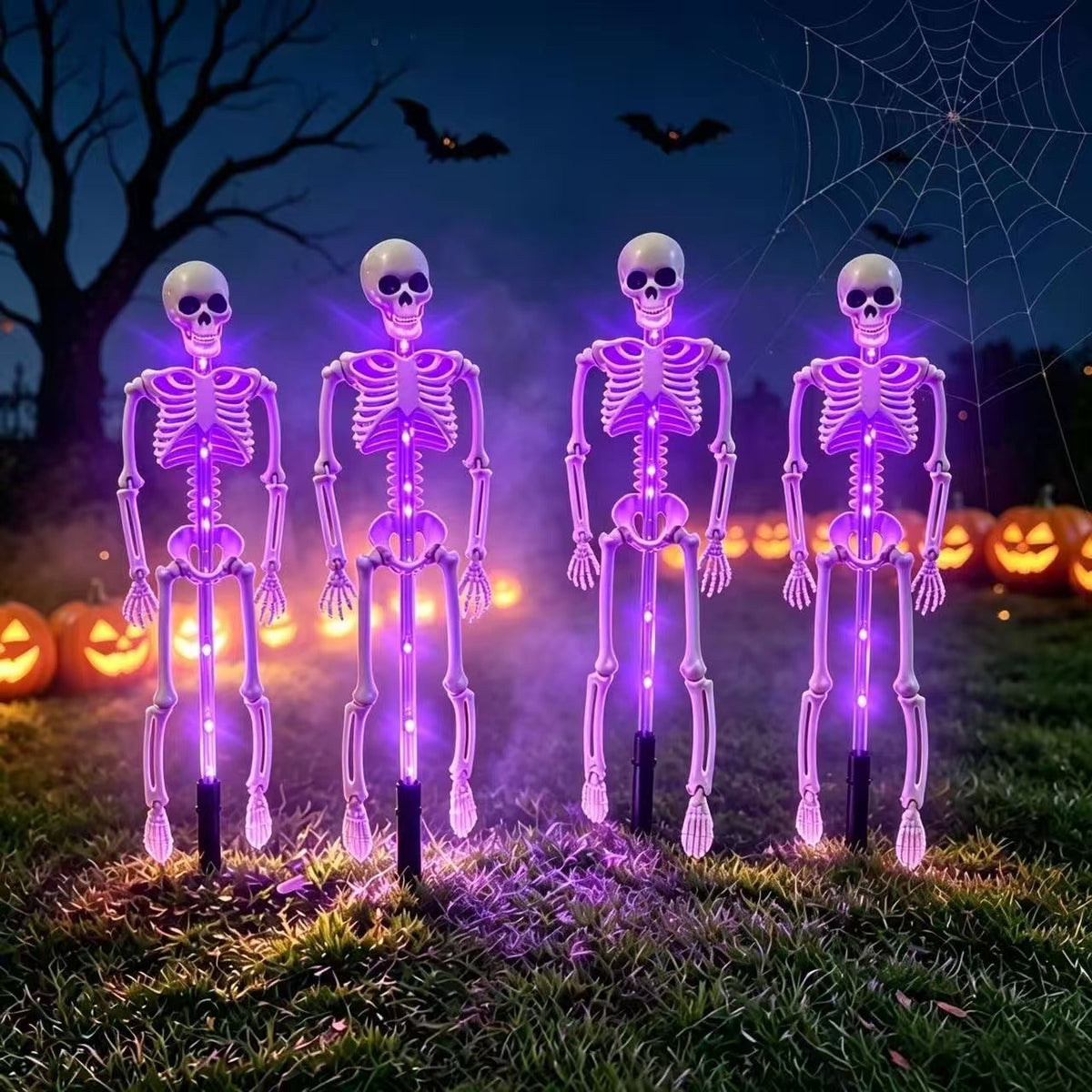 Solar Skull Garden Stake Light