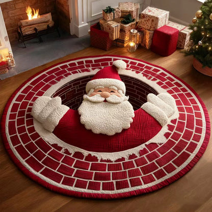 Halloween 3D Bottomless Illusion Rug Skeleton Pit Non-Slip Crystal Velvet Mat