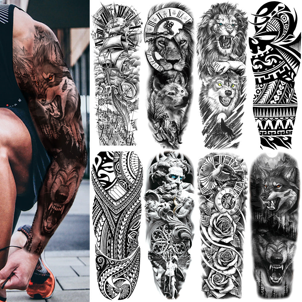 Large Black Temporary Tattoo Stickers