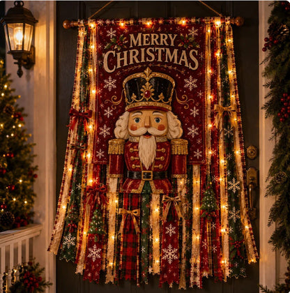 Lighted Christmas Door Hanging Decor