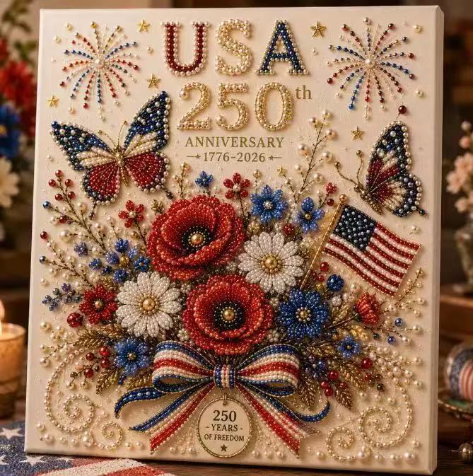 USA Anniversary Pearl Painting