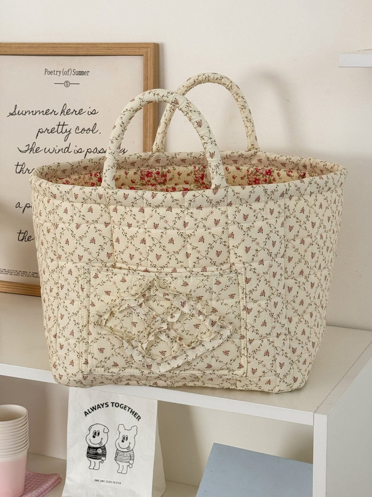 Multi-Purpose Fabric Car Storage Basket with Handle | Foldable & Washable