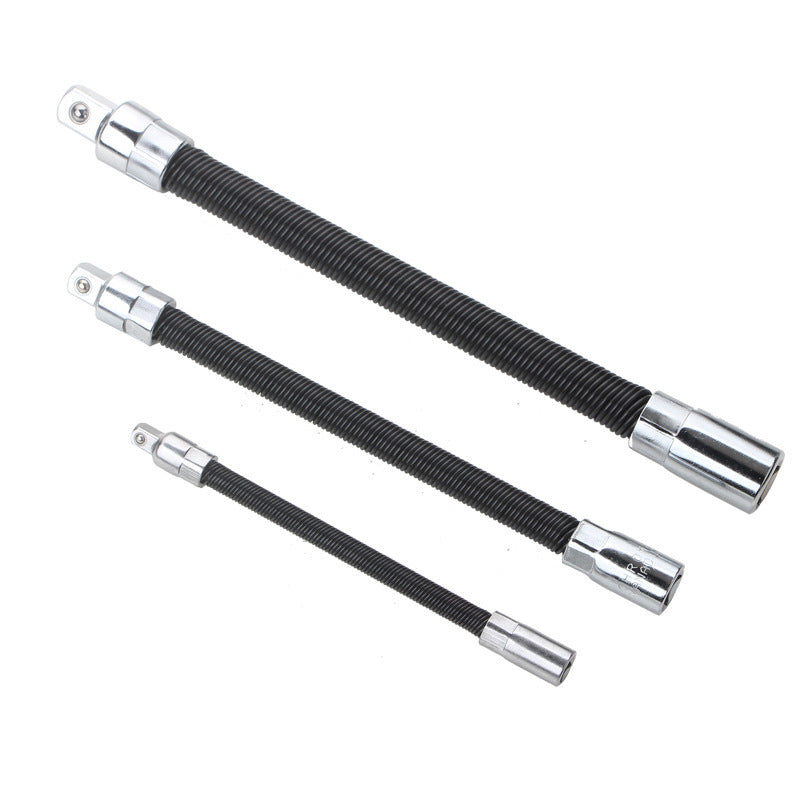 2026 1/2 Inch 35cm Socket Ratchet Wrench Set - 3 Bendable Shafts, Wrench Extender Tool, Connecting Rod