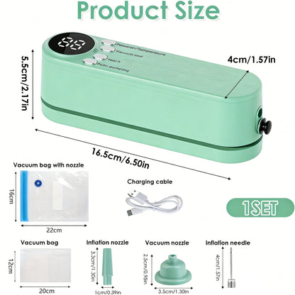 Mini Vacuum Bag Sealer Cordless Handheld Food Sealing Machine