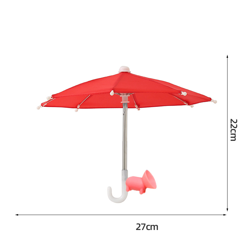 Protection Phone Umbrella for Sun Universal Adjustable Piggy Suction Cup Phone Stand with Sun Shade Cover